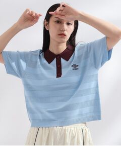 OPAQUE.CLIP / オペーク ドット クリップ ニット・セーター | ◆【umbro／アンブロ】メッシュボーダー配色ポロニット
