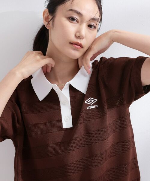 OPAQUE.CLIP / オペーク ドット クリップ ニット・セーター | ◆【umbro／アンブロ】メッシュボーダー配色ポロニット | 詳細9