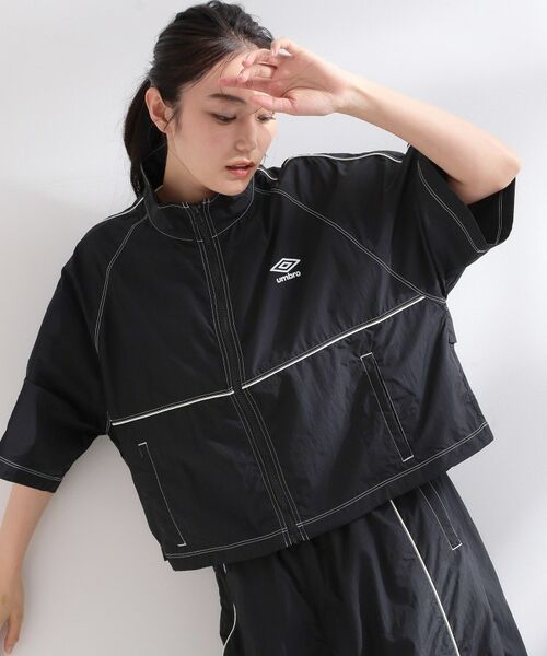 OPAQUE.CLIP / オペーク ドット クリップ レザーブルゾン・ジャケット | ◆【umbro／アンブロ】シアーナイロン5分袖ZIPアップブルゾン | 詳細12