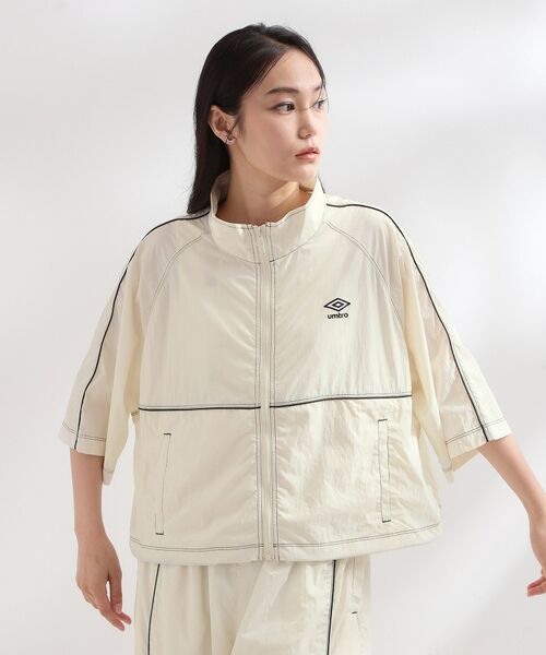 OPAQUE.CLIP / オペーク ドット クリップ レザーブルゾン・ジャケット | ◆【umbro／アンブロ】シアーナイロン5分袖ZIPアップブルゾン | 詳細19