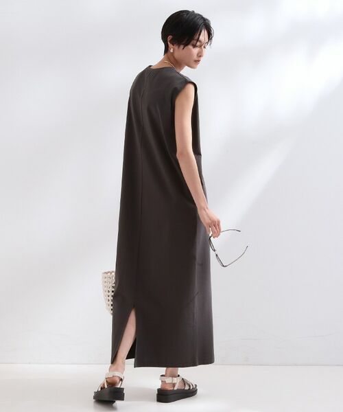OPAQUE.CLIP / オペーク ドット クリップ ロング・マキシ丈ワンピース | 《ツインセット》カットソーワンピース×シャーリングビスチェ【洗濯機OK】 | 詳細6