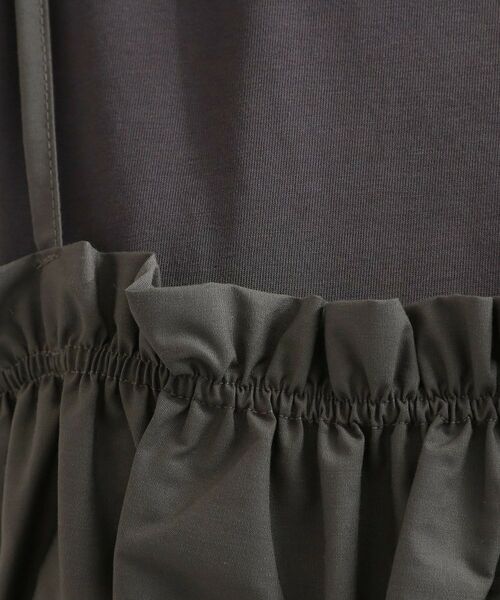 OPAQUE.CLIP / オペーク ドット クリップ ロング・マキシ丈ワンピース | 《ツインセット》カットソーワンピース×シャーリングビスチェ【洗濯機OK】 | 詳細7