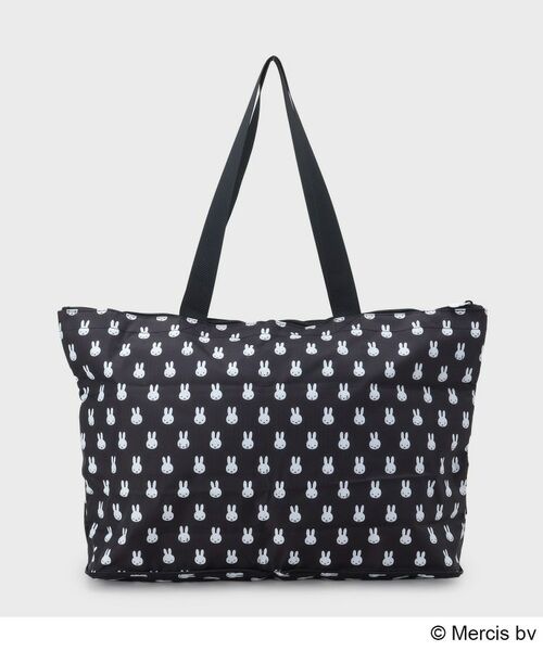 OPAQUE.CLIP / オペーク ドット クリップ トートバッグ | ◆【miffy】総柄プリント折りたたみキャリーオンBIGトートバッグ（ブラック(019)）