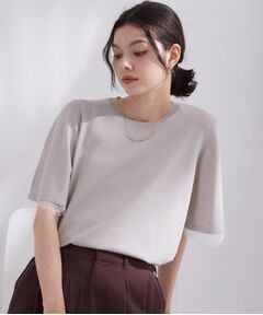 OPAQUE.CLIP / オペーク ドット クリップ ニット・セーター | 【遮熱性】袖口レース フレアスリーブニット《洗濯機OK／抗ピル》