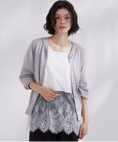 OPAQUE.CLIP / オペーク ドット クリップ キャミソール・チューブトップ | 裾レースタンクトップ【洗濯機OK】