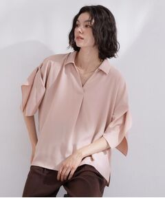 OPAQUE.CLIP / オペーク ドット クリップ シャツ・ブラウス | 【UVケア／接触冷感】タックスリーブスキッパーブラウス《吸水速乾／洗濯機OK》