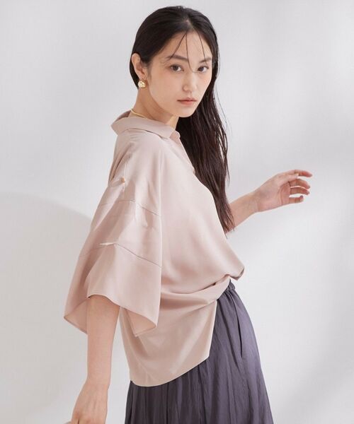 OPAQUE.CLIP / オペーク ドット クリップ シャツ・ブラウス | 【UVケア／接触冷感】タックスリーブスキッパーブラウス《吸水速乾／洗濯機OK》 | 詳細16