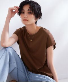 OPAQUE.CLIP / オペーク ドット クリップ カットソー | ベーシックフレンチスリーブカットソー／オーガニックコットン混【洗濯機OK】