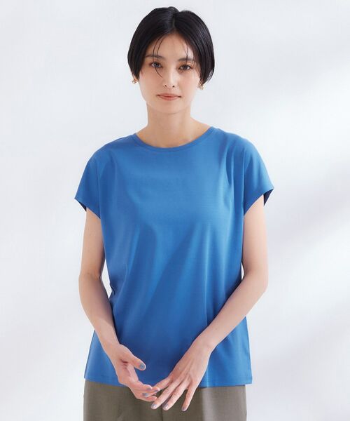 OPAQUE.CLIP / オペーク ドット クリップ カットソー | ベーシックフレンチスリーブカットソー/オーガニックコットン混【洗濯機OK】 | 詳細17