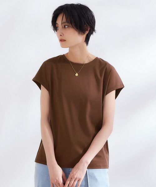 OPAQUE.CLIP / オペーク ドット クリップ カットソー | ベーシックフレンチスリーブカットソー/オーガニックコットン混【洗濯機OK】 | 詳細9