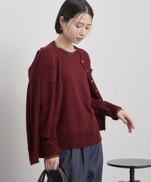 OPAQUE.CLIP / オペーク ドット クリップ ニット・セーター | 《8色展開／S－LLサイズ》ボートネックニット／FILIVIVI／フィルビビ【洗濯機洗い可】 | 詳細24