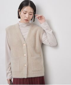 OPAQUE.CLIP / オペーク ドット クリップ ニット・セーター | フェザーヤーンニットベスト【洗濯機OK】