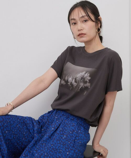 OPAQUE.CLIP / オペーク ドット クリップ カットソー | フォトプリントTシャツ【洗濯機OK】（チャコールグレー(014)）
