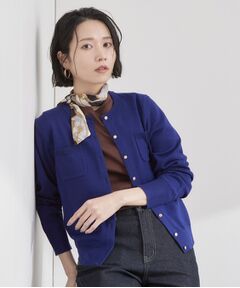 OPAQUE.CLIP / オペーク ドット クリップ カーディガン・ボレロ | 胸ポケットクルーニットカーディガン／FILIVIVI／フィルビビ【洗濯機洗い可】