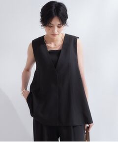 OPAQUE.CLIP / オペーク ドット クリップ ベスト | 【吸水速乾】Vネックフレアジレ《洗濯機OK／セットアップ対応可》