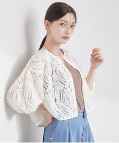 OPAQUE.CLIP / オペーク ドット クリップ シャツ・ブラウス | 立体レースボリュームスリーブブラウス