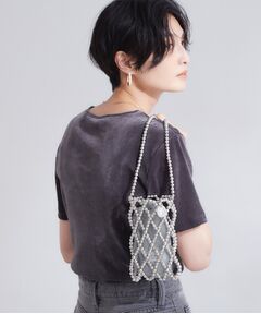 OPAQUE.CLIP / オペーク ドット クリップ ショルダーバッグ | 巾着付きビーズメッシュデザインミニショルダー