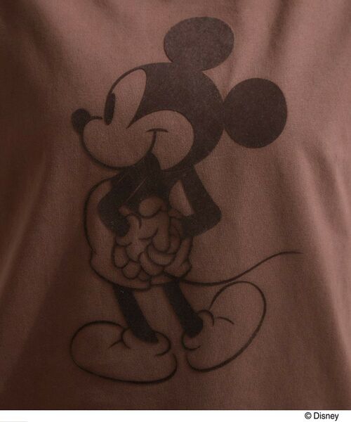 OPAQUE.CLIP / オペーク ドット クリップ カットソー | 「Mickey Mouse」フロッキープリント フレンチスリーブTシャツ《洗濯機OK》 | 詳細12