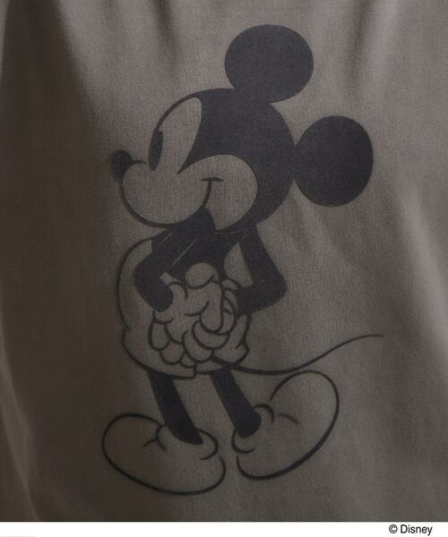 OPAQUE.CLIP / オペーク ドット クリップ カットソー | 「Mickey Mouse」フロッキープリント フレンチスリーブTシャツ《洗濯機OK》 | 詳細8