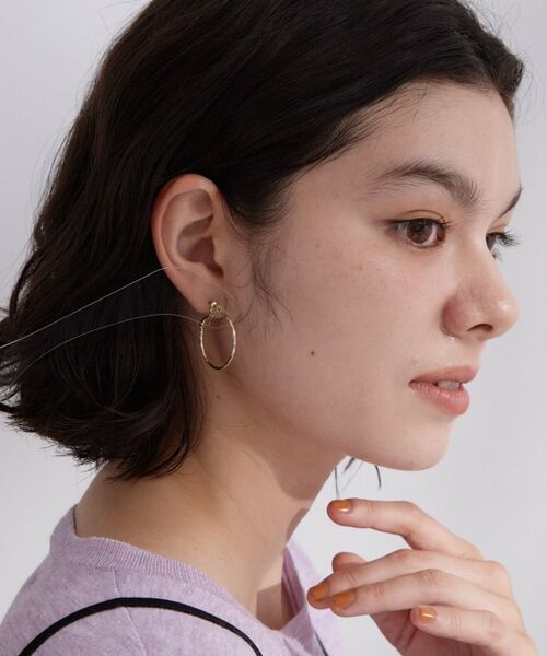 OPAQUE.CLIP / オペーク ドット クリップ ピアス・イヤリング | 細ラインフープピアス | 詳細5