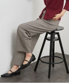 OPAQUE.CLIP / オペーク ドット クリップ パンツ | ハイストレッチイージーセミワイドパンツ／チェック柄アソート【洗濯機OK】