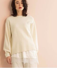 OPAQUE.CLIP / オペーク ドット クリップ ニット・セーター | レースペチコート付き3WAYニットトップス【ツインセット／洗える】