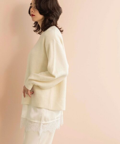 OPAQUE.CLIP / オペーク ドット クリップ ニット・セーター | レースペチコート付き3WAYニットトップス【ツインセット/洗える】 | 詳細9