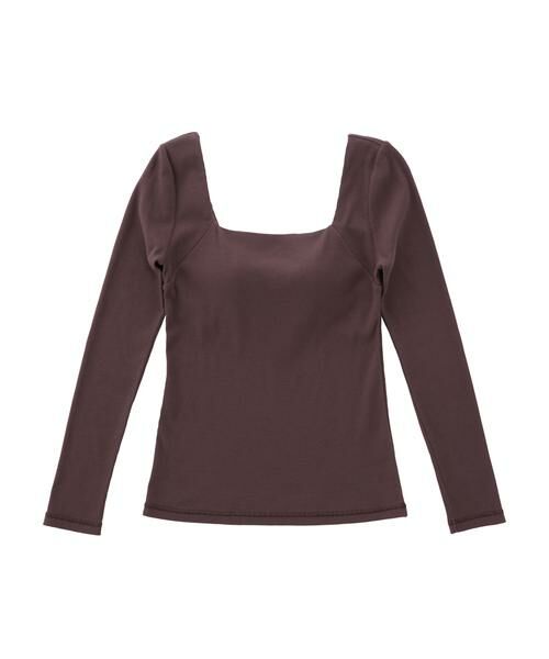 OUR WACOAL / アワワコール その他小物 | カップインスクエアネックリブＴシャツ　レディスウェア　トップス（ＪＣＸ５３５）（BR）