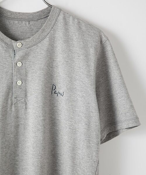PAPAS / パパス Tシャツ | 定番ヘンリーネックTシャツ | 詳細3