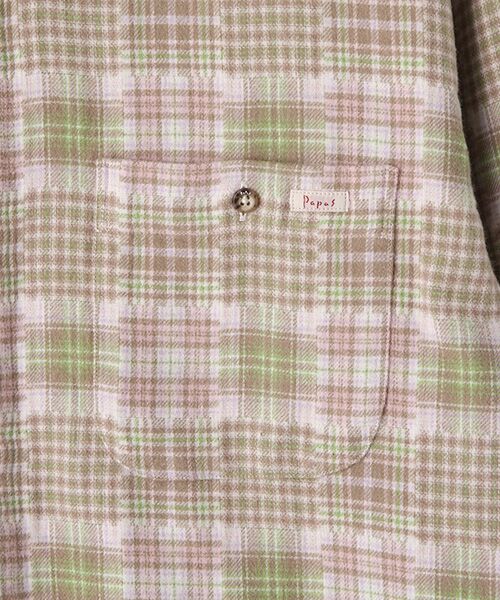 PAPAS / パパス シャツ・ブラウス | パッチワークチェックネルシャツ | 詳細1