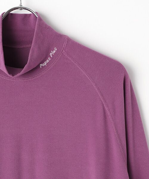 PAPAS / パパス Tシャツ | プレミアムウォーム天竺 ハイネックTシャツ | 詳細5