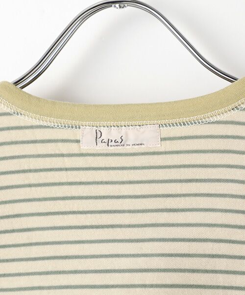 PAPAS / パパス Tシャツ | ダブルフェイスボーダーTシャツ | 詳細1