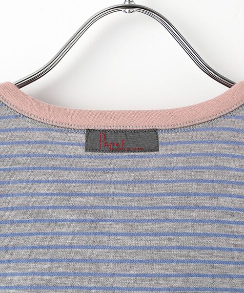 PAPAS / パパス Tシャツ | ダブルフェイスボーダーTシャツ | 詳細6