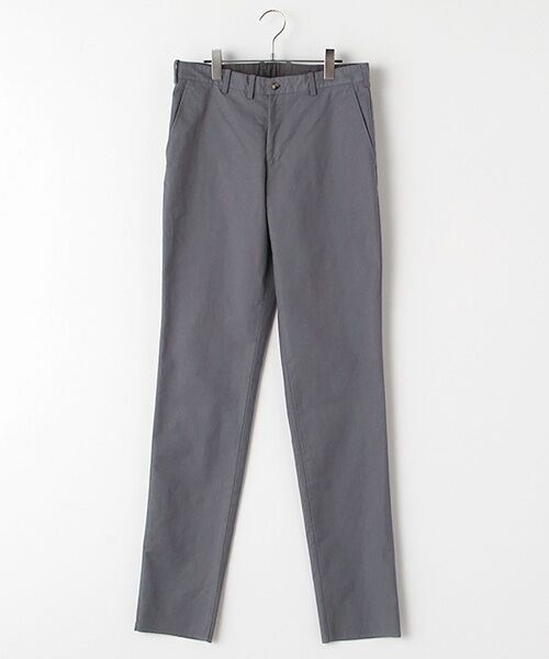 PAPAS / パパス その他パンツ | コットンバンピードビーストレッチ ノータックパンツ（ブルーグレー）