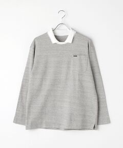 PAPAS / パパス Tシャツ | 天竺ボーダー襟付きTシャツ