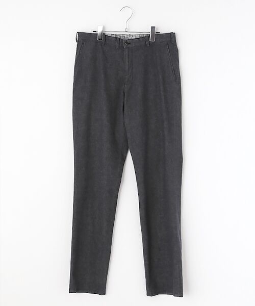 PAPAS/パパス モンサンミッシェルデニム ノータックパンツ チャコール S