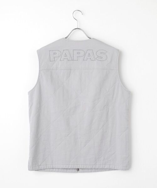 PAPAS / パパス ベスト | モンサンミッシェルデニム キルティングベスト | 詳細1