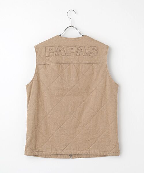 PAPAS / パパス ベスト | モンサンミッシェルデニム キルティングベスト | 詳細4
