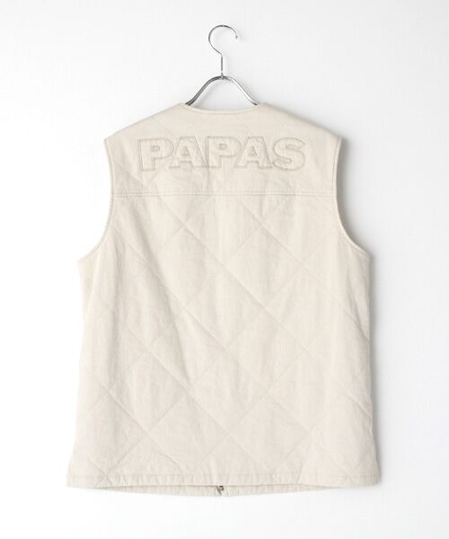 PAPAS / パパス ベスト | モンサンミッシェルデニム キルティングベスト | 詳細4