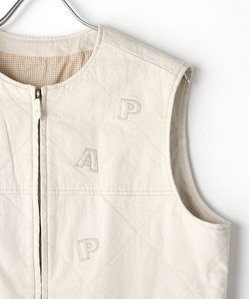 PAPAS / パパス ベスト | モンサンミッシェルデニム キルティングベスト | 詳細5