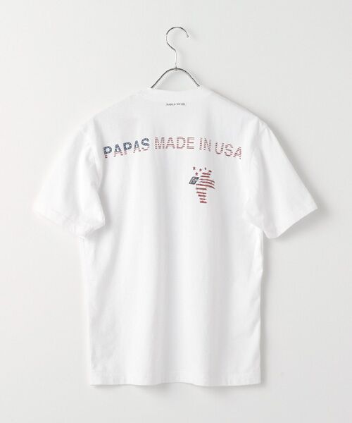 PAPAS / パパス Tシャツ | USAコットンモチーフプリントTシャツ | 詳細1