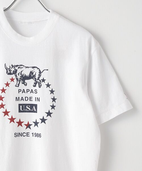 PAPAS / パパス Tシャツ | USAコットンモチーフプリントTシャツ | 詳細2