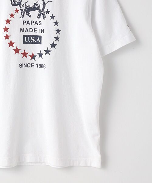 PAPAS / パパス Tシャツ | USAコットンモチーフプリントTシャツ | 詳細3
