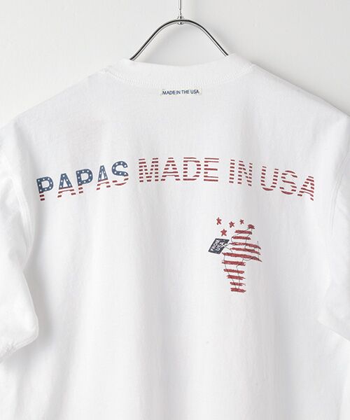 PAPAS / パパス Tシャツ | USAコットンモチーフプリントTシャツ | 詳細4