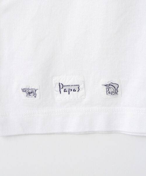 PAPAS / パパス Tシャツ | ☆【WEB限定】Papasアップリケ&サイプリント Tシャツ | 詳細1