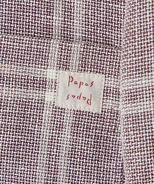 PAPAS / パパス ブルゾン | リネン/ウールからみチェックツイードブルゾン | 詳細5