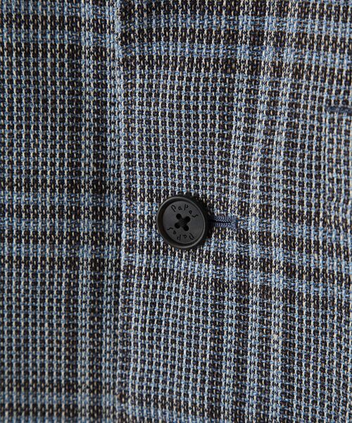 PAPAS / パパス ブルゾン | リネン/ウールからみチェックツイードブルゾン | 詳細8