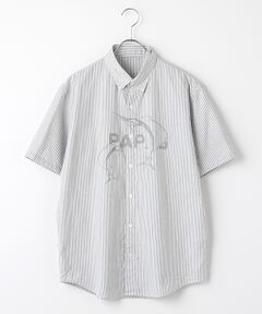TOPオックスストライプシャツ【カジキ】