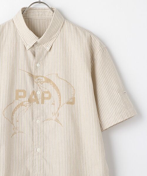 PAPAS / パパス シャツ・ブラウス | TOPオックスストライプシャツ【カジキ】 | 詳細2