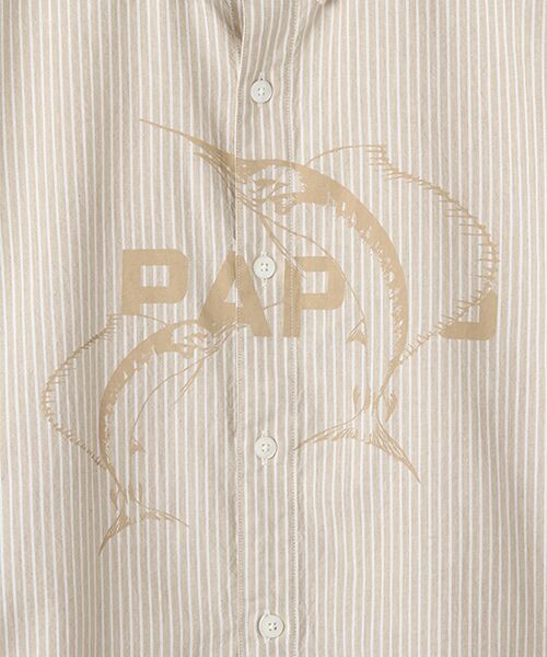 PAPAS / パパス シャツ・ブラウス | TOPオックスストライプシャツ【カジキ】 | 詳細5